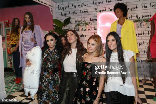 Stacey Bendet, Scout Willis, Tallulah Willis and Demi Moore attend Alice + Olivia By Stacey Bendet fashion show, New York Fashion Week: The Shows at...