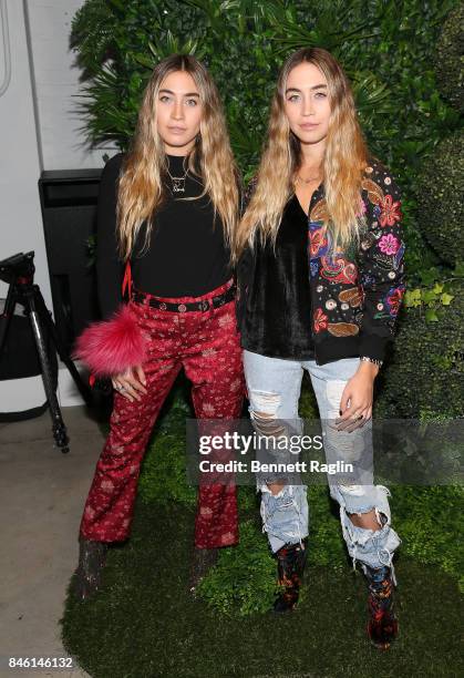 Artist Lexi Caplan and Allie Caplan attends Alice + Olivia By Stacey Bendet fashion show, New York Fashion Week: The Shows at Gallery 2, Skylight...