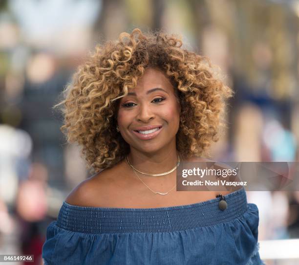 Tanika Ray visits "Extra" at Universal Studios Hollywood on September 12, 2017 in Universal City, California.