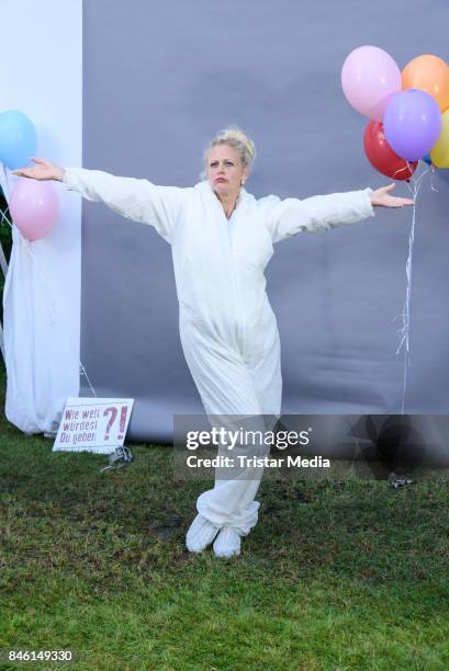 Barbara Schoeneberger during the 'Wie weit wuerdest du gehen' Charity Event on September 12, 2017 near Berlin in Usedom, Germany.