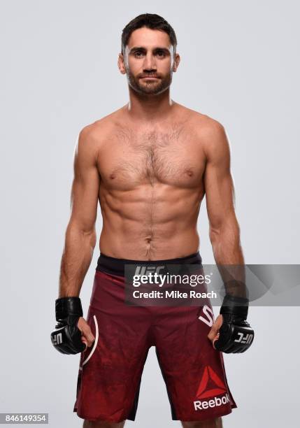 Jason Saggo poses for a portrait during a UFC photo session on September 12, 2017 in Pittsburgh, Pennsylvania.