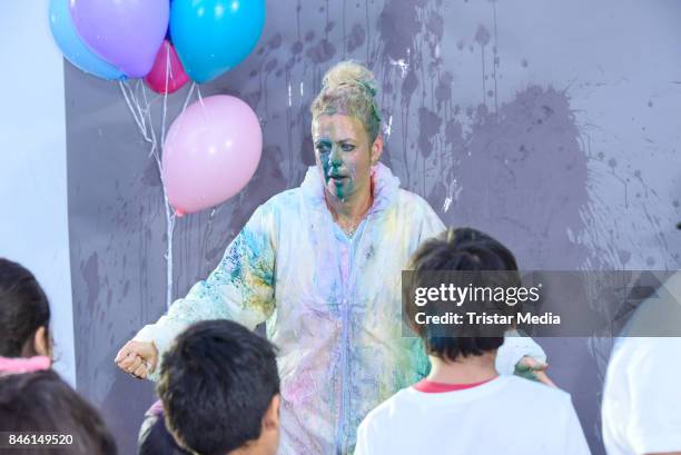 Barbara Schoeneberger during the 'Wie weit wuerdest du gehen' Charity Event on September 12, 2017 near Berlin in Usedom, Germany.