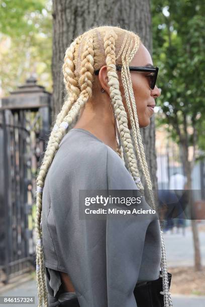 Singer Solange Knowles performs at the Maryam Nassir Zadeh fashion show during New York Fashion Week on September 12, 2017 in New York City.