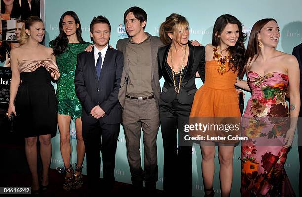 Actresses Drew Barrymore, Jennifer Connelly, actors Kevin Connolly, Justin Long, actresses Jennifer Aniston and Ginnifer Goodwin and Scarlett...