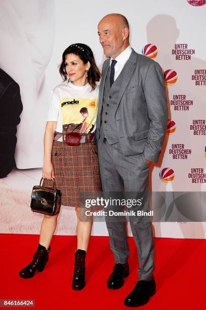 Viktoria Lauterbach and Heiner Lauterbach during the 'Unter deutschen Betten' premiere at Mathaeser Filmpalast on September 12, 2017 in Munich,...