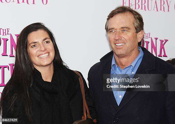 Mary Richardson Kennedy and husband environmental lawyer/activist Robert F. Kennedy Jr. Attend the premiere of "The Pink Panther 2" at the Ziegfeld...