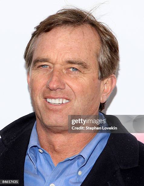 Environmental lawyer/activist Robert F. Kennedy Jr. Attends the premiere of "The Pink Panther 2" at the Ziegfeld Theater on February 3, 2009 in New...