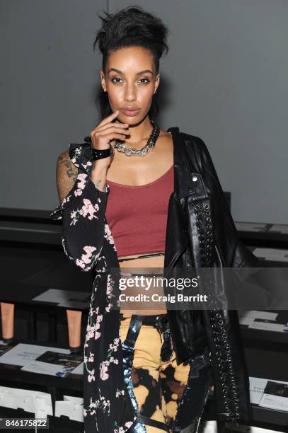 Azmarie Livingston attends the Fashion Palette New York Fashion Week Spring/Summer 2018 at Pier 59 on September 12, 2017 in New York City.