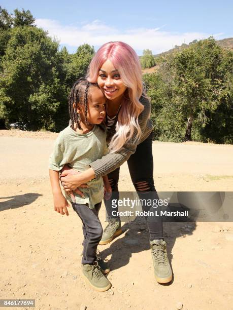 Blac Chyna and son King Cairo attend 'The LEGO Ninjago Movie' Back to School Bash on September 9, 2017 in Thousand Oaks, California.