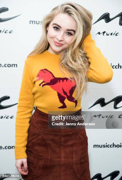 Sabrina Carpenter visits Music Choice on September 12, 2017 in New York City.