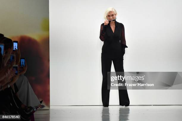 Designer Chiara Boni walks the runway at the Chiara Boni La Petite Robe fashion show during New York Fashion Week: The at Gallery 3, Skylight...