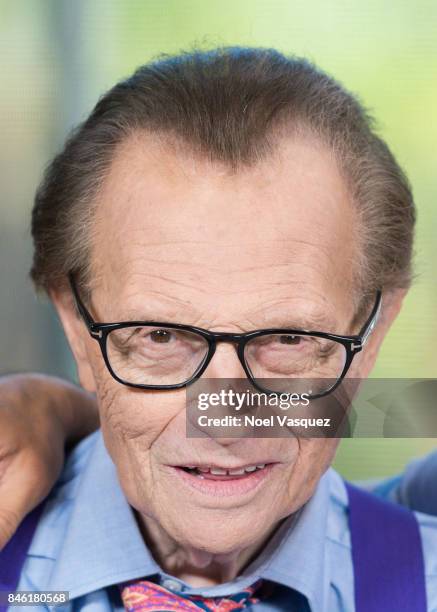 Larry King visits "Extra" at Universal Studios Hollywood on September 12, 2017 in Universal City, California.