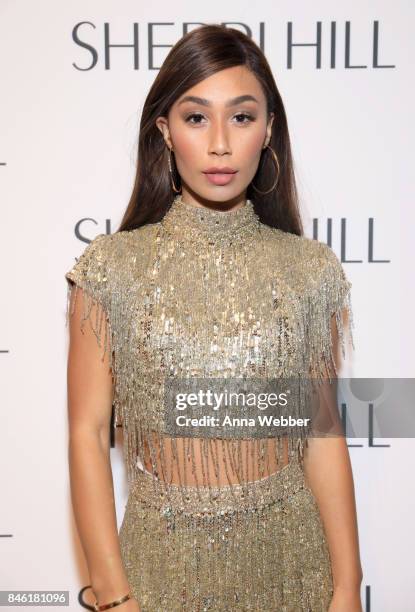 Influencer Eva Gutowski attends the Sherri Hill NYFW SS18 runway show at Gotham Hall on September 12, 2017 in New York City.