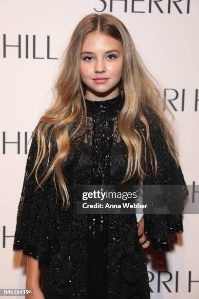 Singer Tegan Marie attends the Sherri Hill NYFW SS18 runway show at Gotham Hall on September 12, 2017 in New York City.