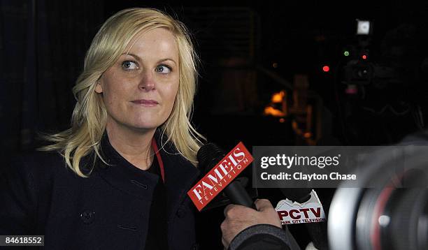 Actress Amy Poehler attends the premiere of "Spring Breakdown" during the 2009 Sundance Film Festival at Library Center Theatre on January 16, 2009...