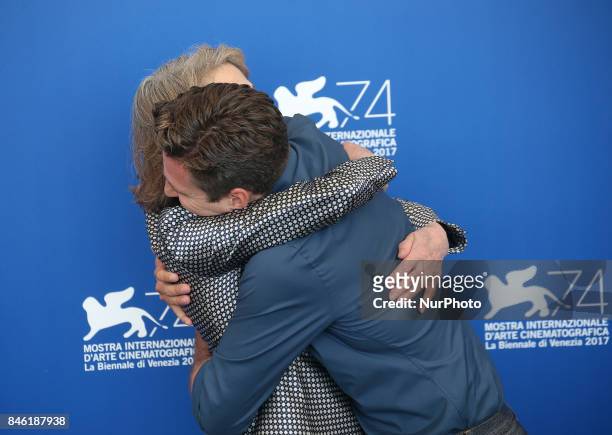 Venice, Italy. 08 September, 2017. Charlotte Rampling and Andrea Pallaoro attend the photocall of the movie 'Hannah' presented in competition at the...