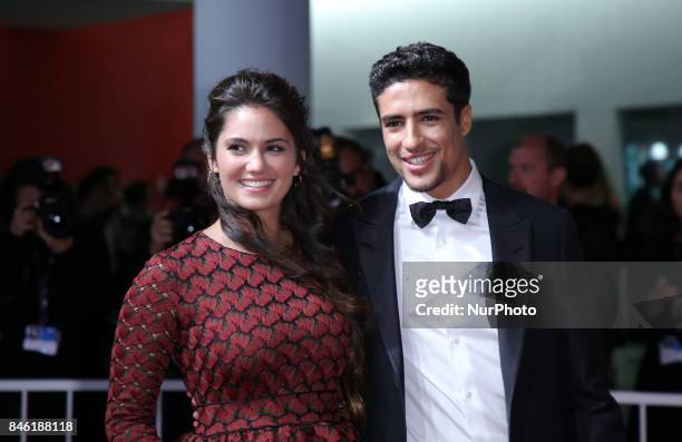 Venice, Italy. 07 September, 2017: Shain Boumedine and Ophelie Bau walks the red carpet ahead of the 'Mektoub, My Love: Canto Uno' screening during...