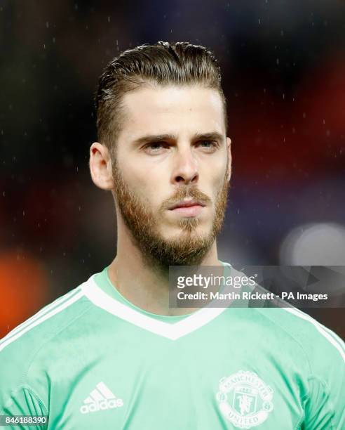 Manchester United goalkeeper David De Gea during the UEFA Champions League, Group A match at Old Trafford, Manchester. PRESS ASSOCIATION Photo....
