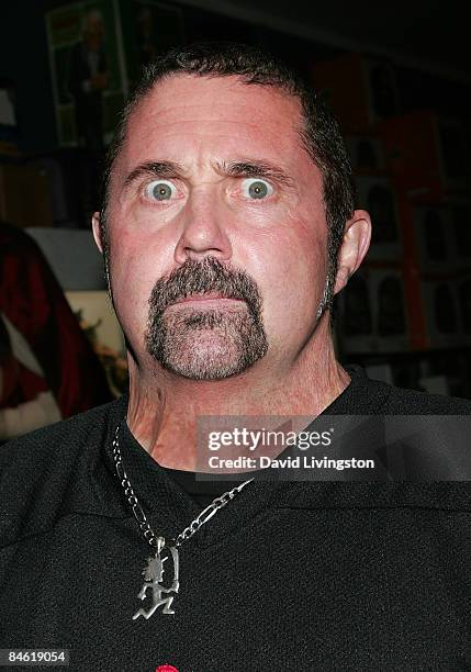 Actor Kane Hodder attends Anchor Bay Entertainment's Jason Voorhees reunion at Dark Delicacies Bookstore on February 3, 2009 in Burbank, California.