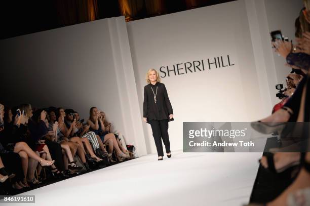 Fashion Designer Sherri Hill attends the Sherri Hill NYFW SS18 Runway Show at Gotham Hall on September 12, 2017 in New York City.
