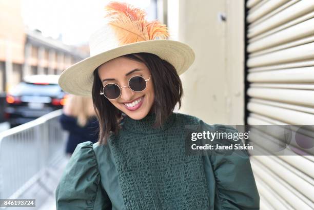 Actress India de Beaufort attends York Fashion Week - Street Style - Day 4 on September 10, 2017 in New York City.