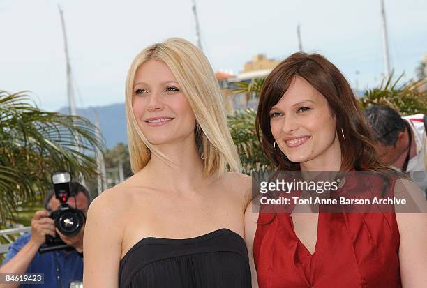 Actresses Gwyneth Paltrow and Vinessa Shaw attends the Two Lovers photocall at the Palais des Festivals during the 61st Cannes International Film...