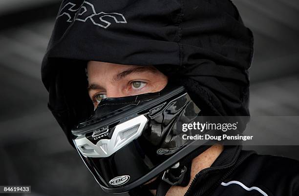 Pilot Todd Hays of the USA prepares for the start during bobsleigh training for the Bobsleigh and Skeleton World Cup at the Whistler Sliding Center...