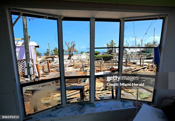 Destroyed trailers at the Seabreeze trailer park along the Overseas Highway in the Florida Keys on Tuesday, Sept. 12, 2017.
