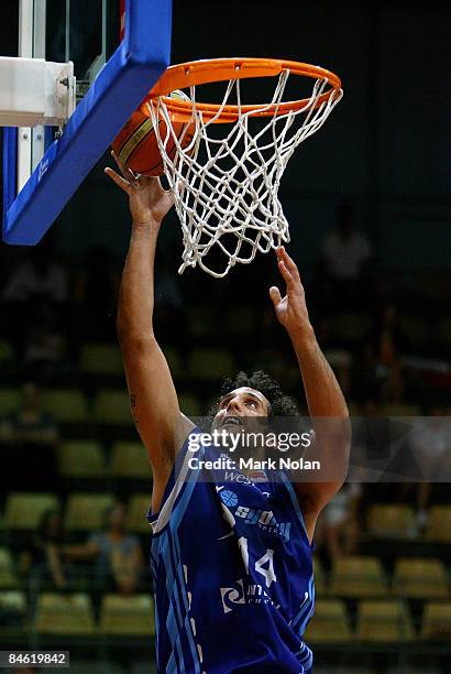 Matthew Knight of the Spirit drives to the basket during the round 21 NBL match between the Sydney Spirit and the Cairns Taipans held at Sydney...