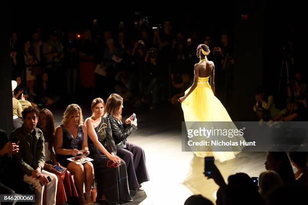 Model walks the runway for TRESemme at Naeem Khan fashion show during New York Fashion Week: The Shows on September 12, 2017 in New York City.
