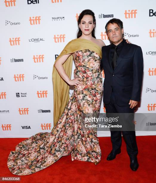 Actress Daniela Vega and director Sebastian Lelio attend the 'A Fantastic Woman' premiere during the 2017 Toronto International Film Festival at The...