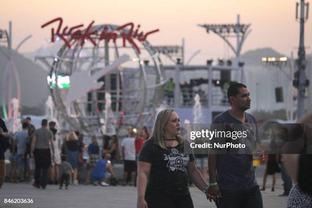 Rio de Janeiro, Brazil, September 12, 2017: Rock City View, where the Rock in Rio 2017 will be held between 15 and 24 September. The Rock In Rio is...