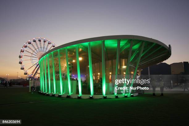 Rio de Janeiro, Brazil, September 12, 2017: Rock City View, where the Rock in Rio 2017 will be held between 15 and 24 September. The Rock In Rio is...