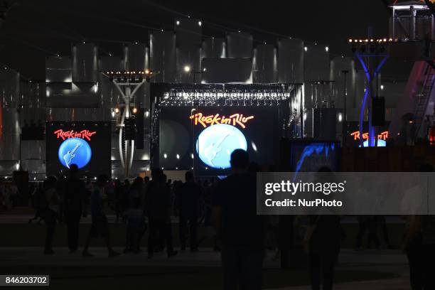 Rio de Janeiro, Brazil, September 12, 2017: Rock City View, where the Rock in Rio 2017 will be held between 15 and 24 September. The Rock In Rio is...