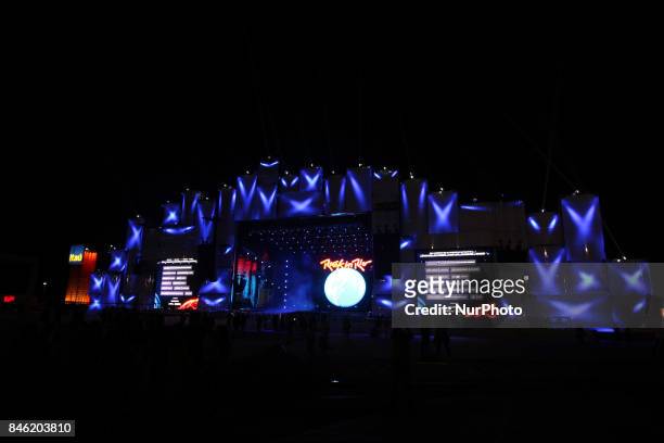 Rio de Janeiro, Brazil, September 12, 2017: Rock City View, where the Rock in Rio 2017 will be held between 15 and 24 September. The Rock In Rio is...
