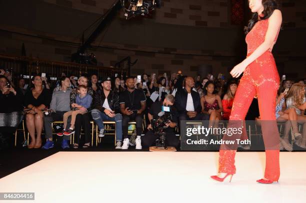 Niki Taylor, Jamie Foxx, and Keenan Wayans attend the Sherri Hill NYFW SS18 Runway Show at Gotham Hall on September 12, 2017 in New York City.