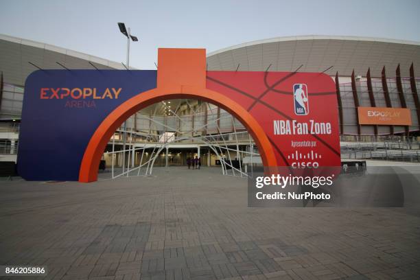 Rio de Janeiro, Brazil, September 12, 2017: Rock City View, where the Rock in Rio 2017 will be held between 15 and 24 September. The Rock In Rio is...