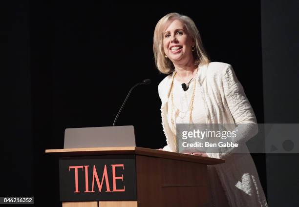 Editor-in-Chief for Time Magazine Nancy Gibbs speaks onstage during TIME Celebrates FIRSTS on September 12, 2017 in New York City.