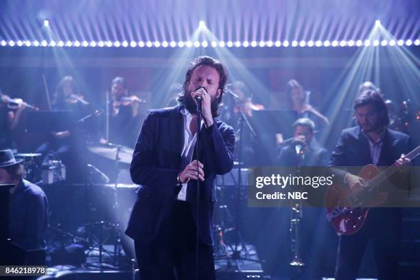 Episode 576 -- Pictured: Musical guest Father John Misty performs on September 12, 2017 --