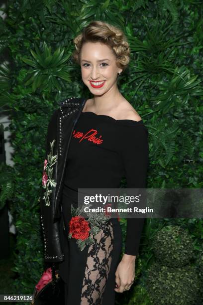 Jazmin Grimaldi attends Alice + Olivia By Stacey Bendet fashion show during New York Fashion Week at Gallery 2, Skylight Clarkson Sq on September 12,...