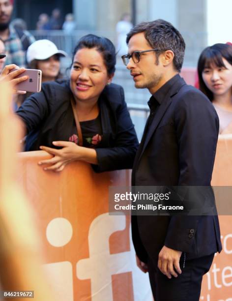 Gael Garcia Bernal attends the "If You Saw His Heart" premiere during the 2017 Toronto International Film Festival at Winter Garden Theatre on...