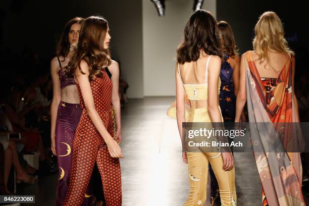 Models walk the runway for Flare Street at Fashion Palette New York Fashion Week Spring/Summer 2018 at Pier 59 on September 12, 2017 in New York City.