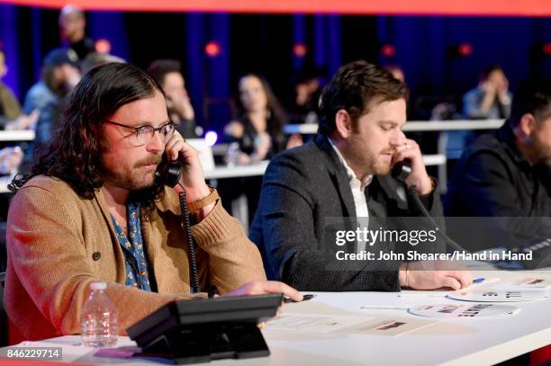 In this handout photo provided by Hand in Hand, Nathan Followill and Caleb Followill attend Hand in Hand: A Benefit for Hurricane Relief at the Grand...