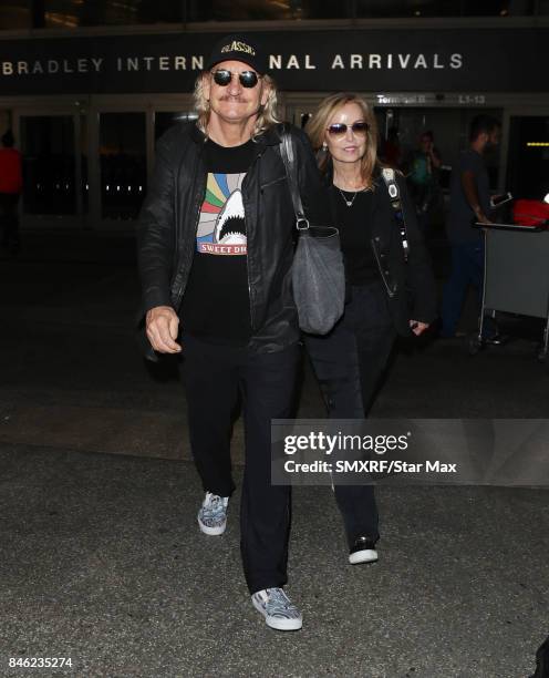 Singer Joe Walsh and his wife Marjorie Bach are seen on September 12, 2017 in Los Angeles, California.