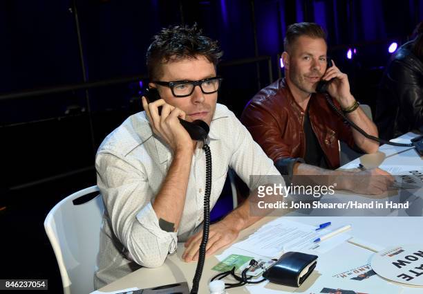 In this handout photo provided by Hand in Hand, Bobby Bones Hand in Hand: A Benefit for Hurricane Relief at the Grand Ole Opry House on September 12,...
