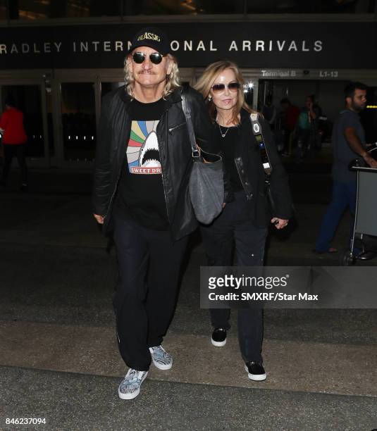 Singer Joe Walsh and his wife Marjorie Bach are seen on September 12, 2017 in Los Angeles, California.