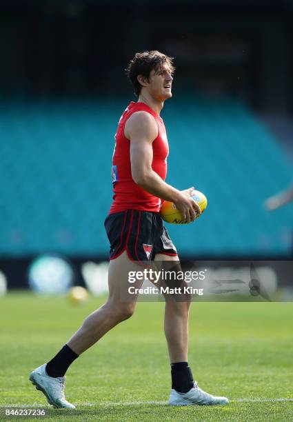 Kurt Tippett of the Swans looks on during a Sydney Swans AFL training session at Sydney Cricket Ground on September 13, 2017 in Sydney, Australia.