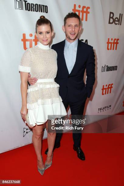 Kate Mara and Jamie Bell attend the "Film Stars Don't Die in Liverpool" premiere during the 2017 Toronto International Film Festival at Roy Thomson...