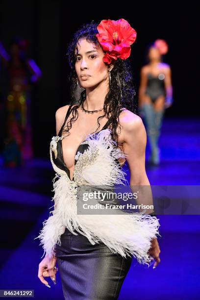 Model walks the runway for The Blonds fashion show during New York Fashion Week: The Shows at Gallery 1, Skylight Clarkson Sq on September 12, 2017...