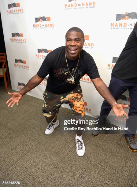 In this handout photo provided by Hand in Hand, Tracy Morgan caption at ABC News' Good Morning America Times Square Studio on September 12, 2017 in...